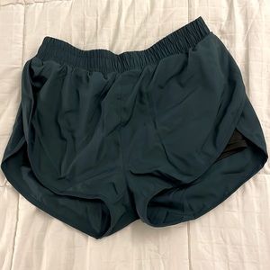 NWOT Forest / emerald green workout shorts